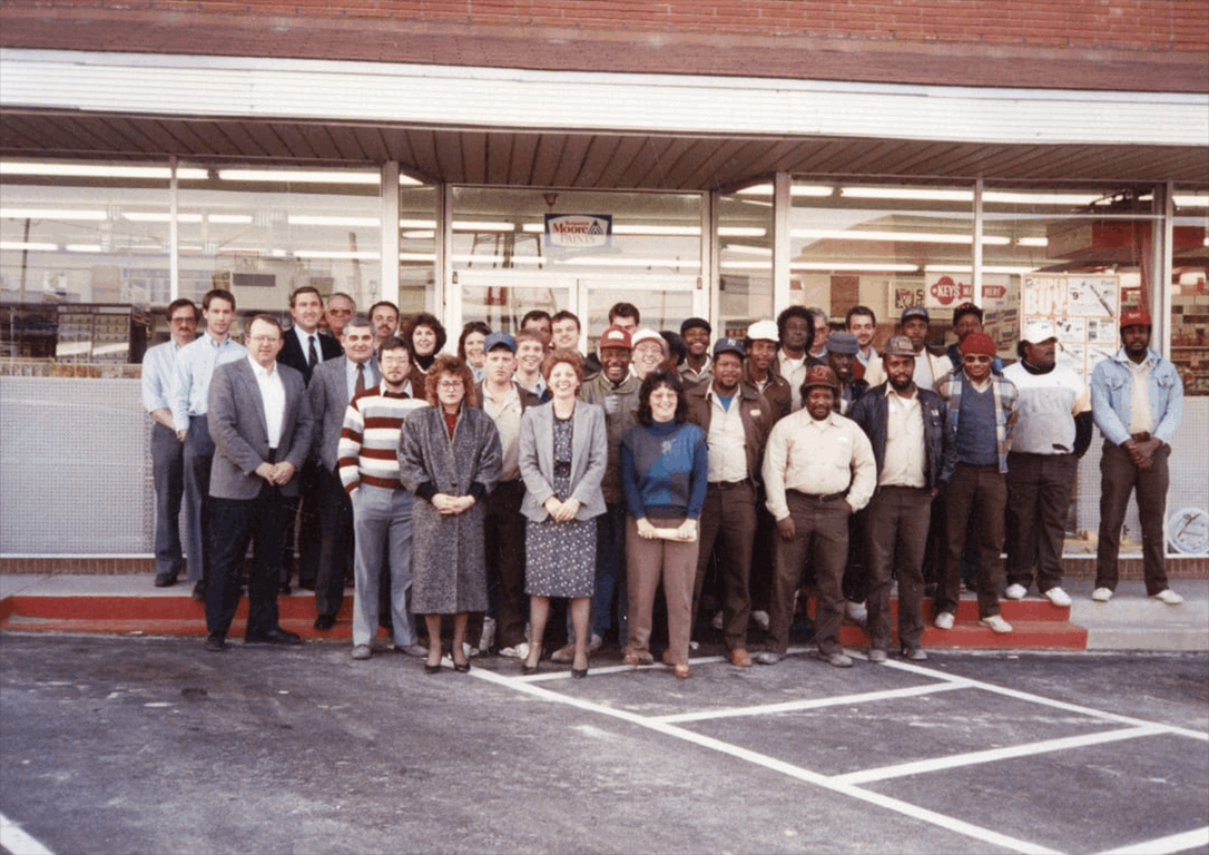 Group Picture Out Front of Shop